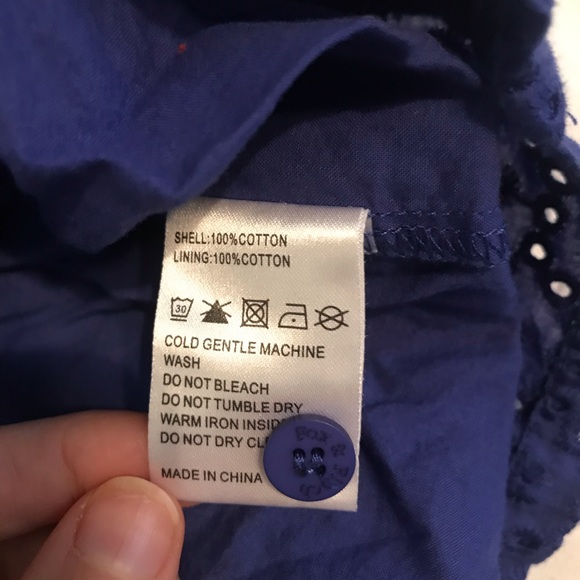 Girls 9M Blue Designer Fox & Finch Dress Summer - Picture 4 of 6